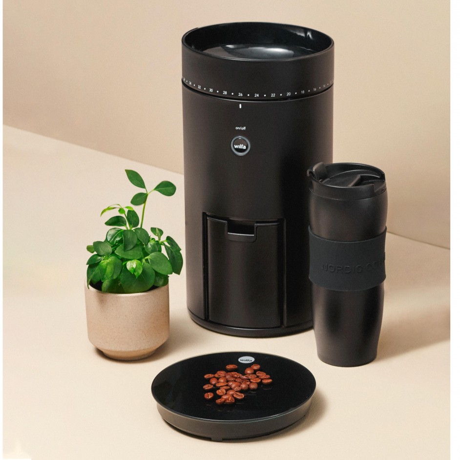 Wilfa Coffee grinder Top Line black + scale