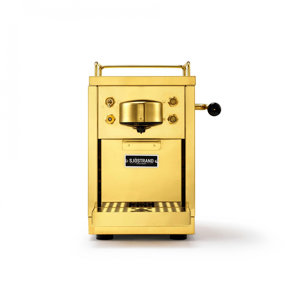 Sjöstrand The Original Brass Nespresso Espresso Capsule Machine
