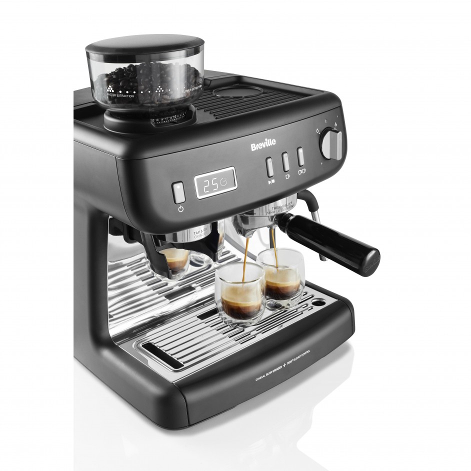 Breville Barista Max+ schuin aanzicht koffie